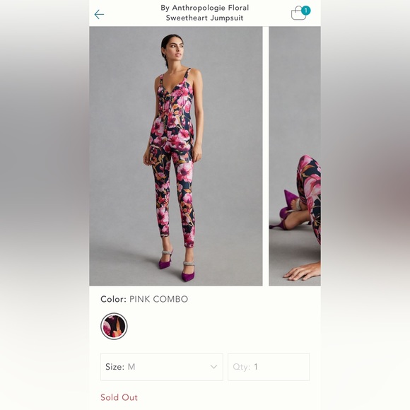 Anthro Floral Sweetheart Jumpsuit - Picture 11 of 15